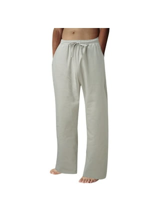HSMQHJWE Pantalon Negro Para Hombre Pants For Men Mens Fashion Casual  Printed Linen Pocket Lace Up Pants Large Size Pants 