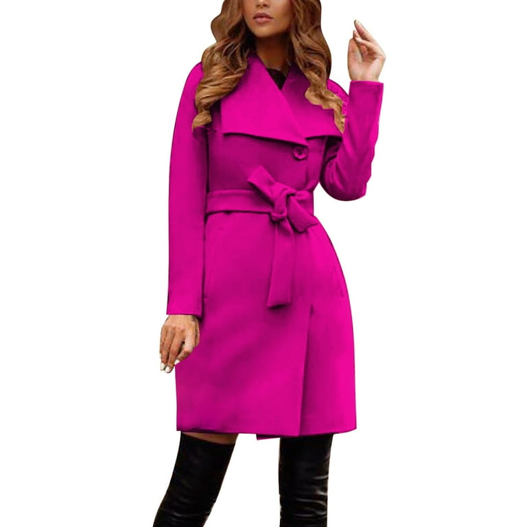 New Lapel Bandage Woolen Coat Top New Lapel Bandage Woolen Coat Top