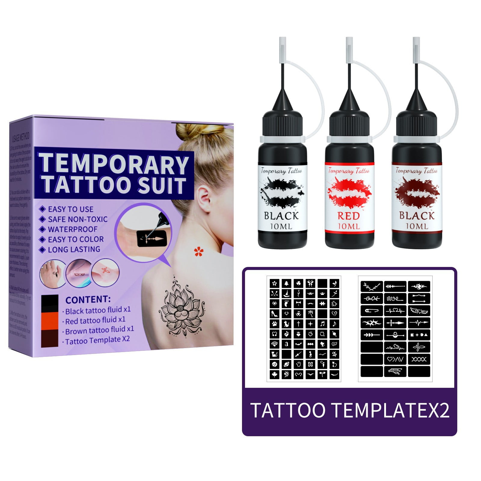 HSMQHJWE Tattoo Numbing Cream 3d Waterproof Temporary Tattoo