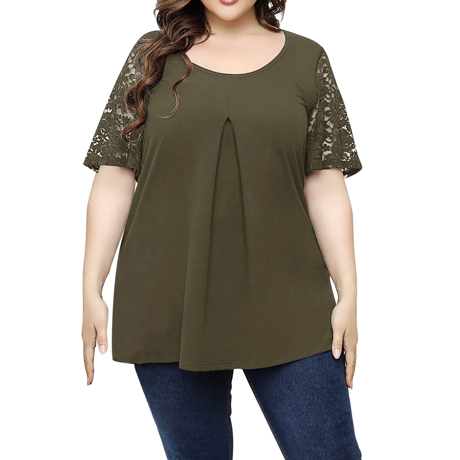 HSMQHJWE Plus Size Black Shirt Hot Maternity Women Solid Plus Size Tops
