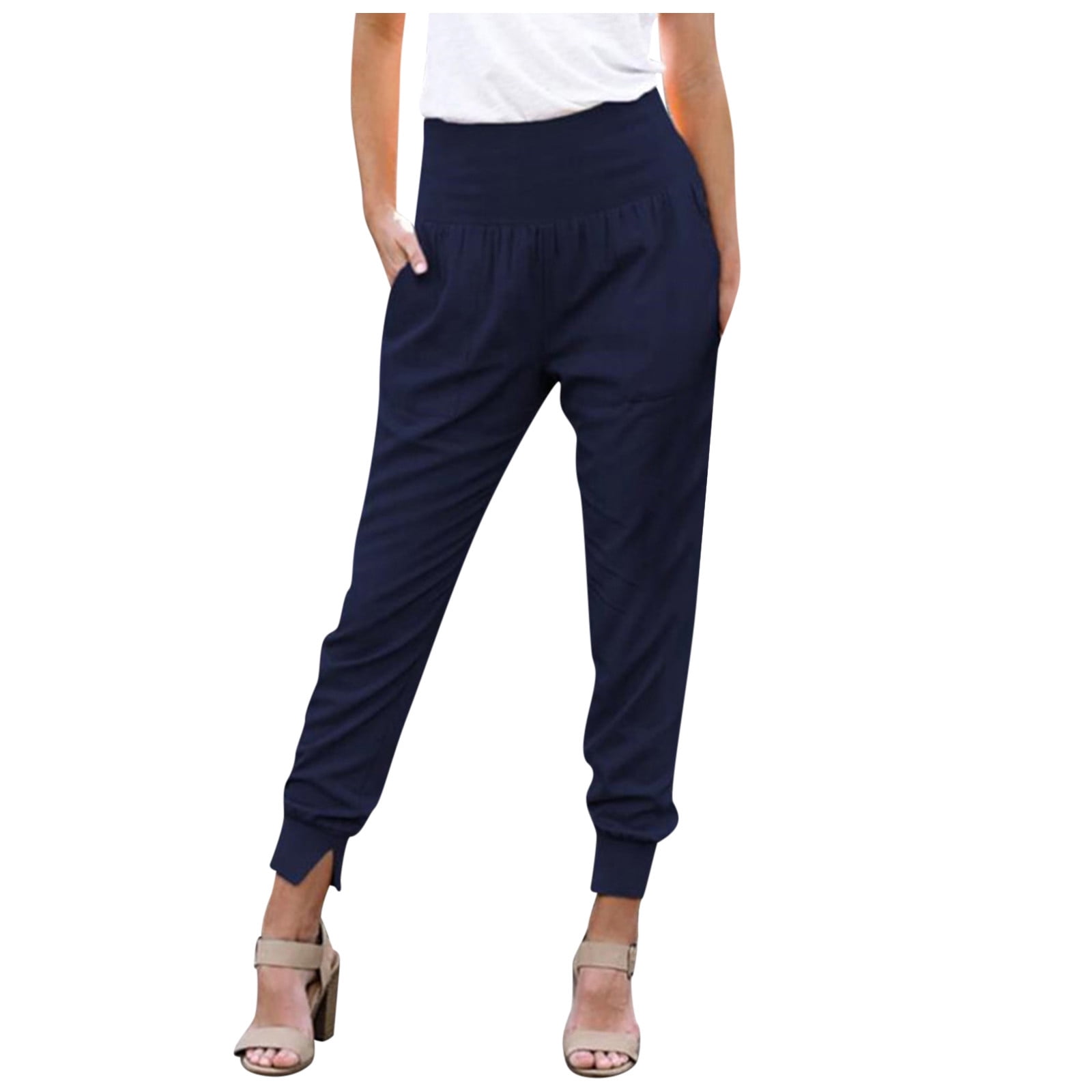 High Waist Cropped Womens Work Pants Fashionable And Casual Solid Color  Plus Size Trousers Women For Office And Spring/Summer From Fourforme,  $17.93