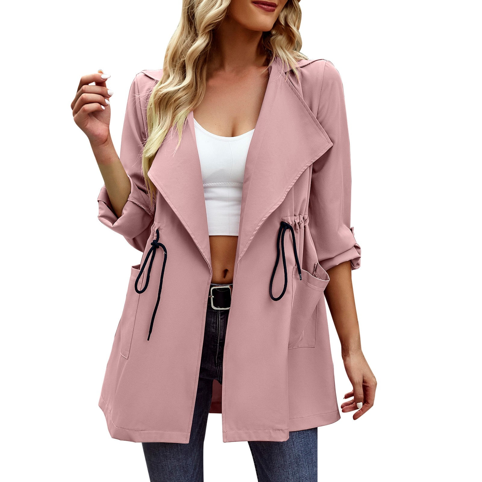HSMQHJWE Plus Size Lightweight Jacket Womens Casual Fall HSMQHJWE Plus Size Lightweight Jacket Womens Casual Fall