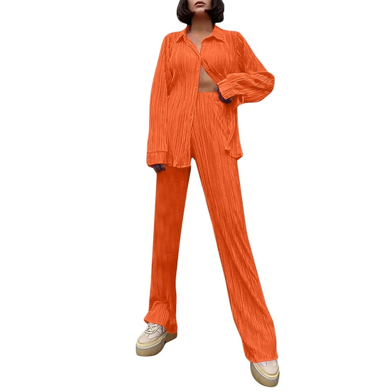 HSMQHJWE Dressy Pant Suits For A Wedding Guest Sweater Pants Set
