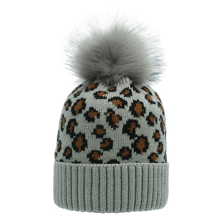 1pc Knitted Hat For Women With Pom Pom Ball & Pearl Decoration