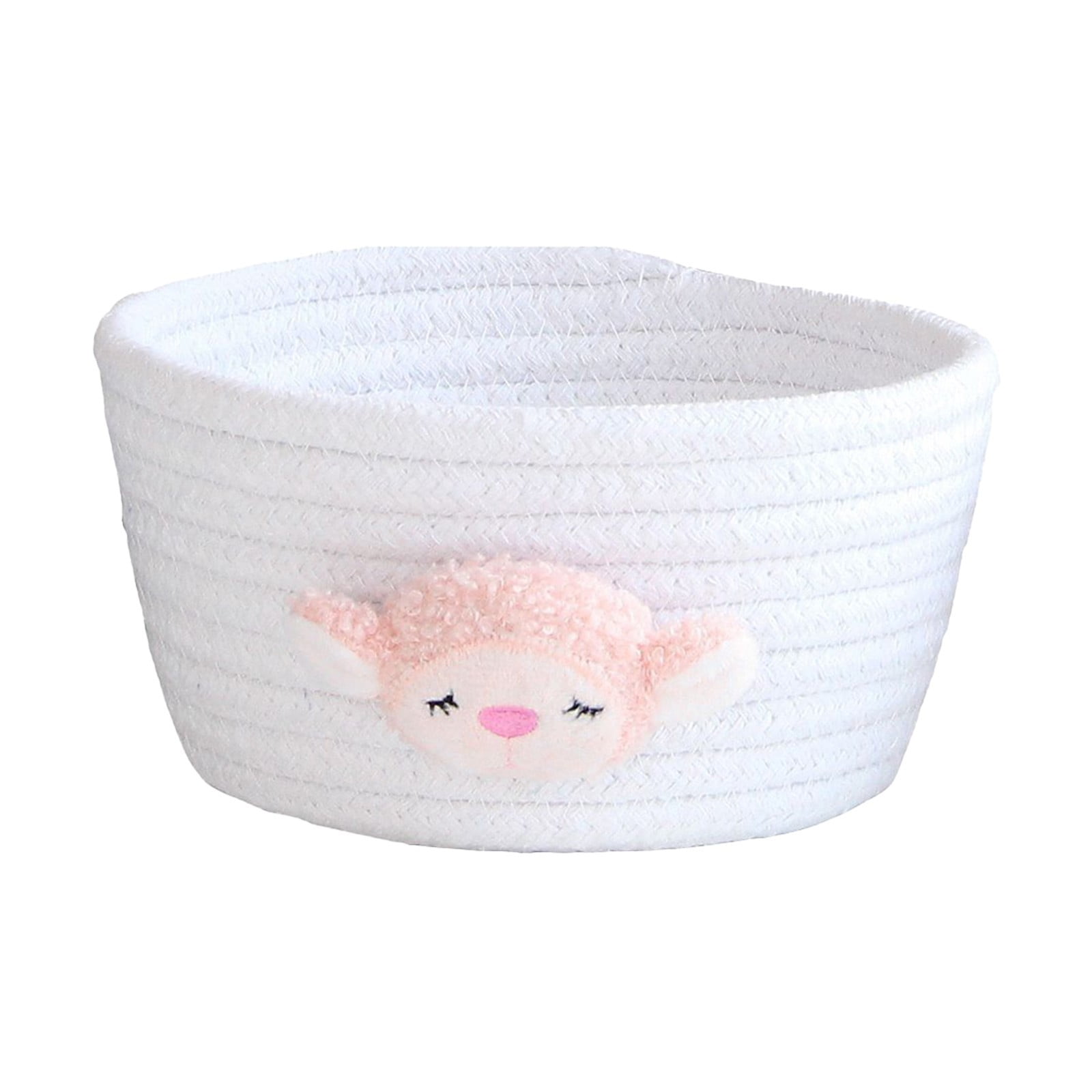 HSMQHJWE Shelf Storage Bins Small Woven Basket Cute Blue Rope Basket ...