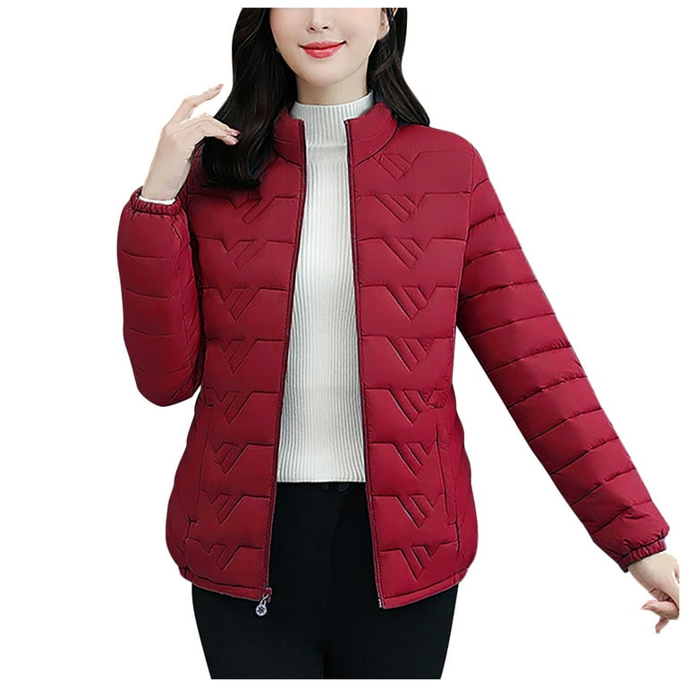 Down Jacket,Thick Warm Hooded Mid-Length Women Casual Plus Size Winter  Jackets Snow Wear Cotton Coat Quilted Outerwear XXXL Burgundy