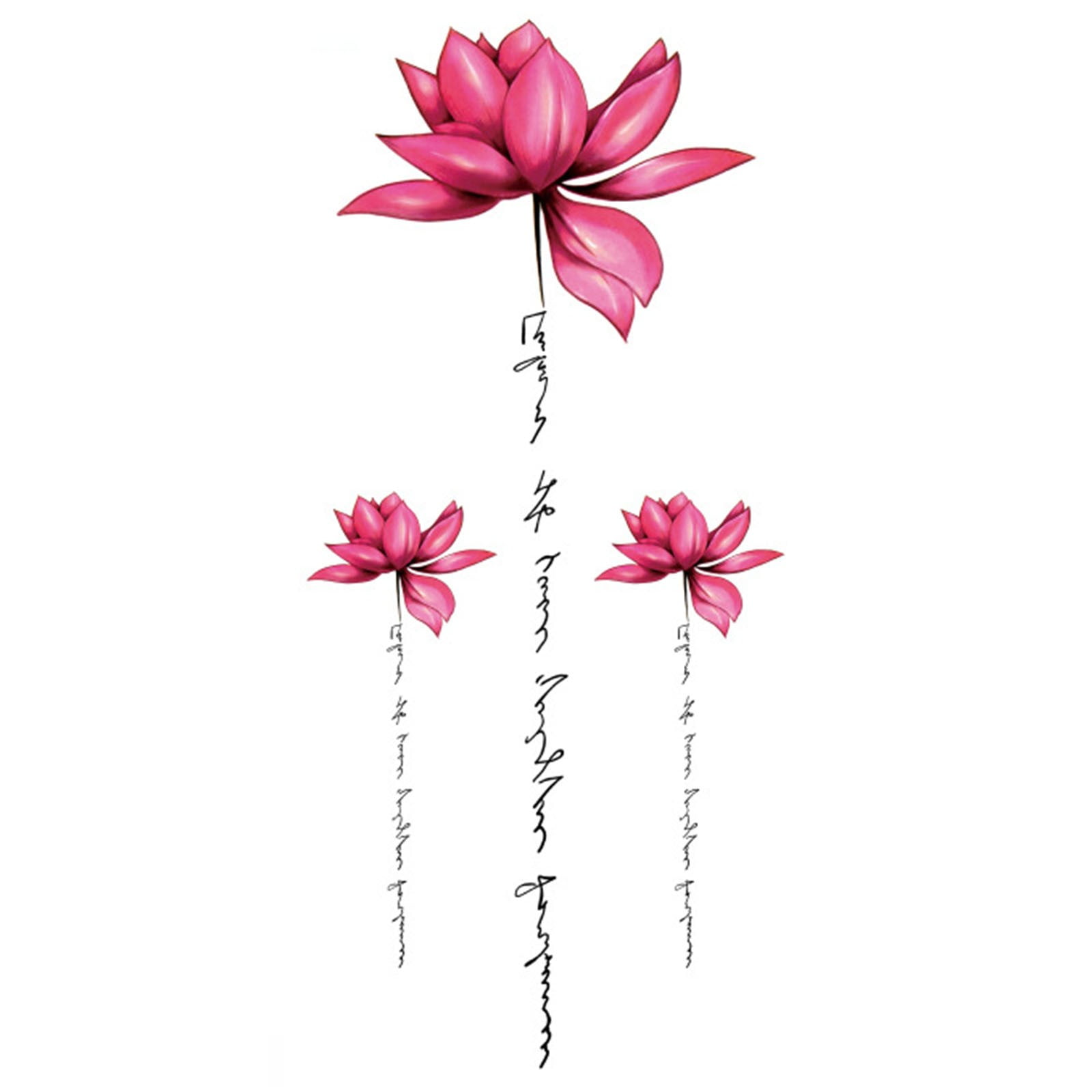 Flower Collarbone Tattoo Temporary Waterproof Body Glitter Colorful Lotus  Rose Watercolor Romantic Flowers Flash Tatoo Arm Wrist - Temporary Tattoos  - AliExpress