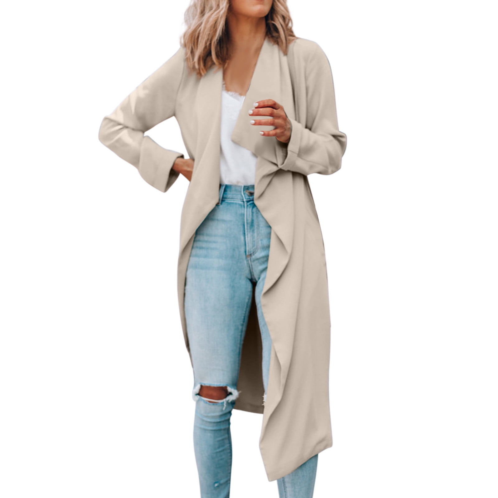 HSMQHJWE Spring Jackets For Women Zip Womens Solid Color