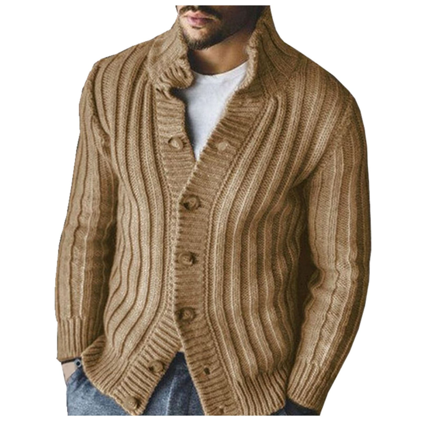HSMQHJWE Men'S Sweater Elbow Patches Mens Woolen Sweater Mens Fashion  Casual Color Matching Pocket Versatile Long Sleeve Cardigan Coat Men Fall  Winter Casual Sports Cardigan Zipper Sweatshirt Jacket 