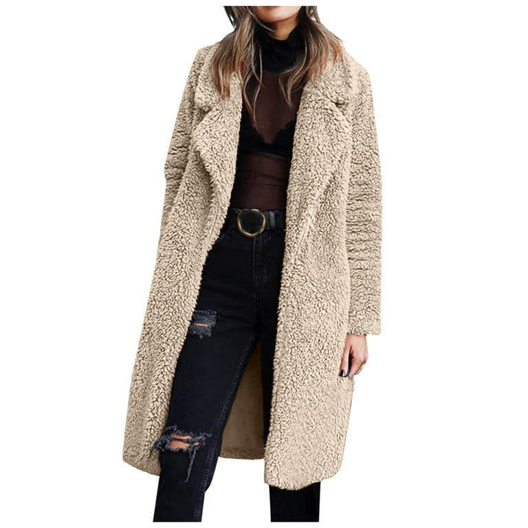 Fashion Pure Color Loose Casual Lapel Warm Coat Fashion Pure Color Loose Casual Lapel Warm Coat