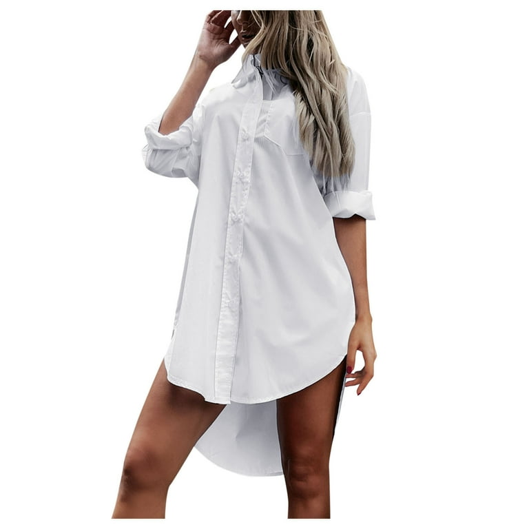 White polo button down shirt women's online