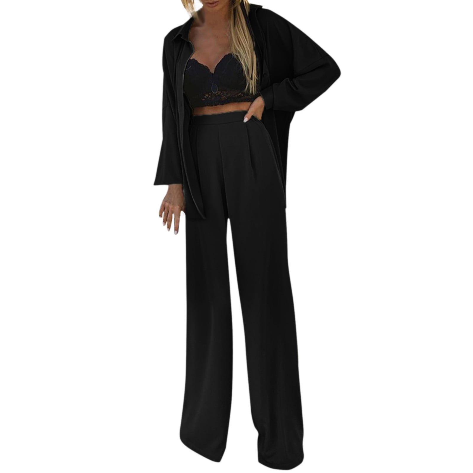 HSMQHJWE Women Pants And Jacket Set Graduation Outfits For Juniors 2