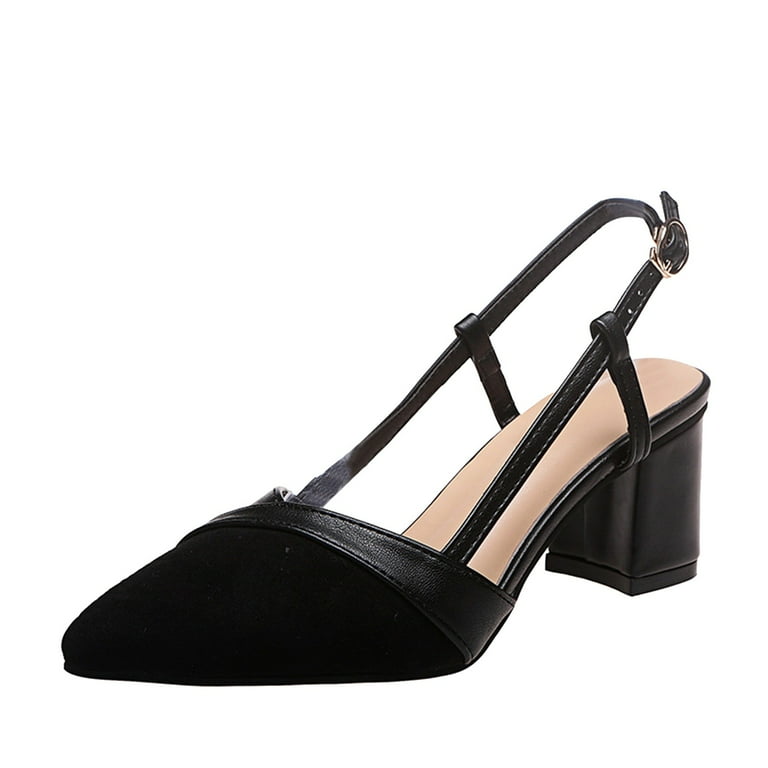 Slingback pumps with elastic strap cheap