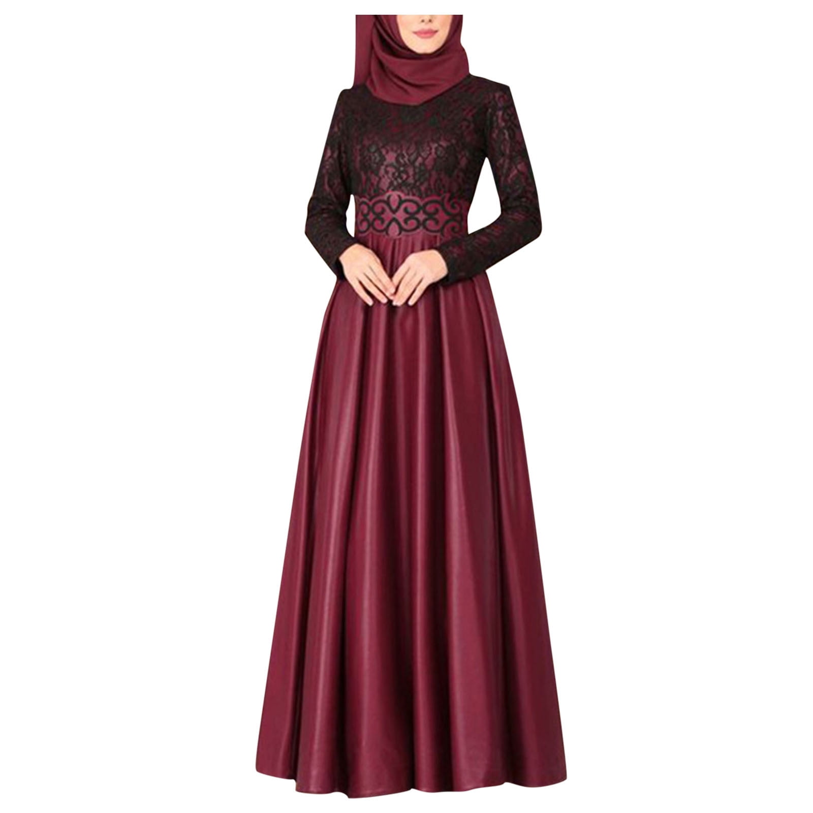 HSMQHJWE Swiss Dot Dress For Women Women Dresses For Summer Dress Dress  Women Arab Abaya Stitching Jilbab Lace Kaftan Maxi Women'S Dress Dresses  For Curvy Women Plus Size 