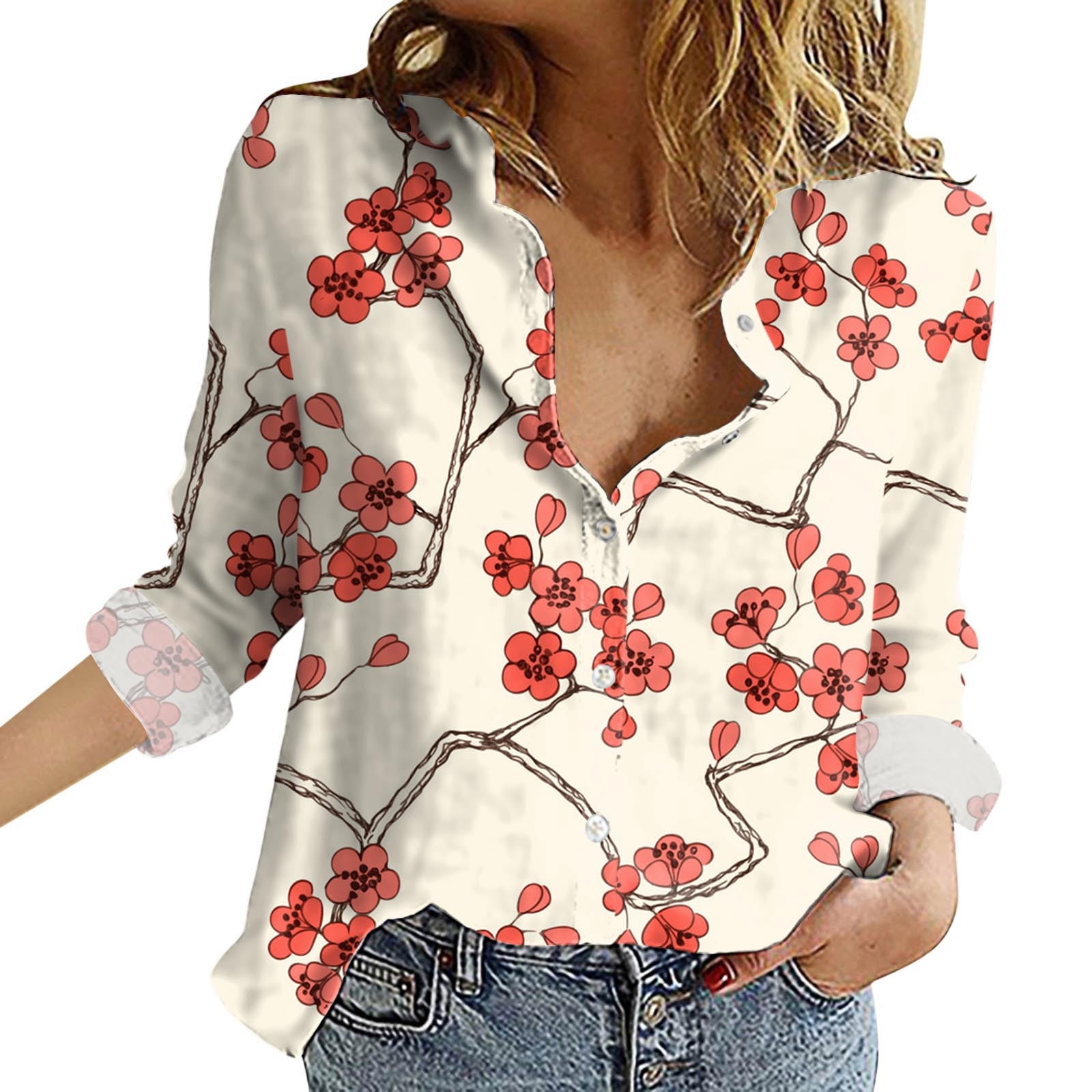 Summer Saving Wycnly Womens Tops Beach Fashion Bohemian