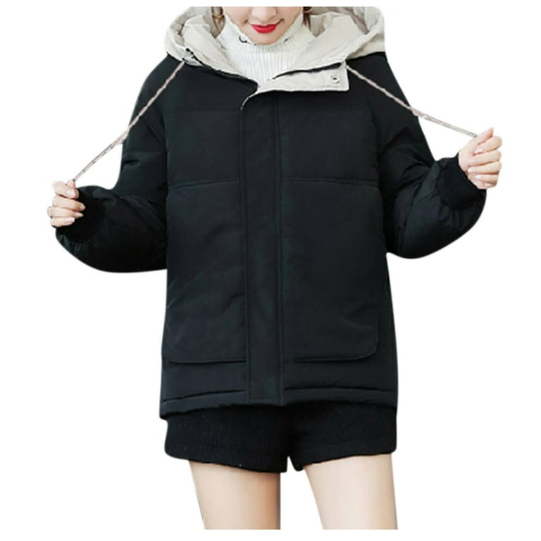 HSMQHJWE Women Winter Parka Women Size Chart Women Fashion Outerwear Coats  Jacket Long Cotton-Padded Soft Warm Jackets Pocket Hooded Winter Coat