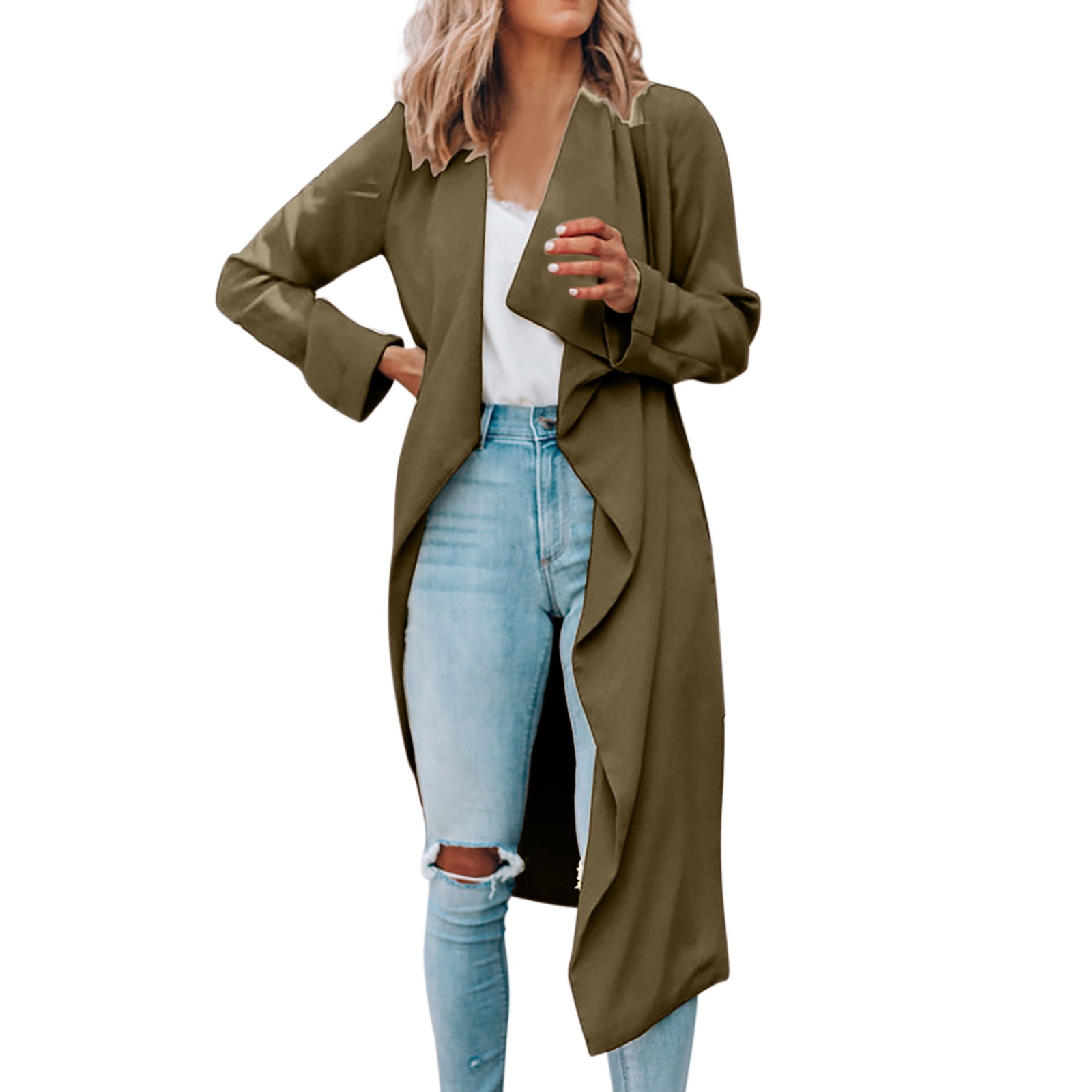 HSMQHJWE Spring Jackets For Women Zip Womens Solid Color