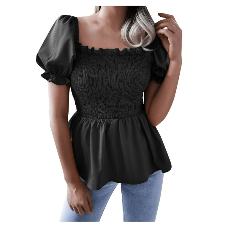 Chiffon Halter Flounced Loose Solid Color T-shirts Chiffon Halter Flounced Loose Solid Color T-shirts