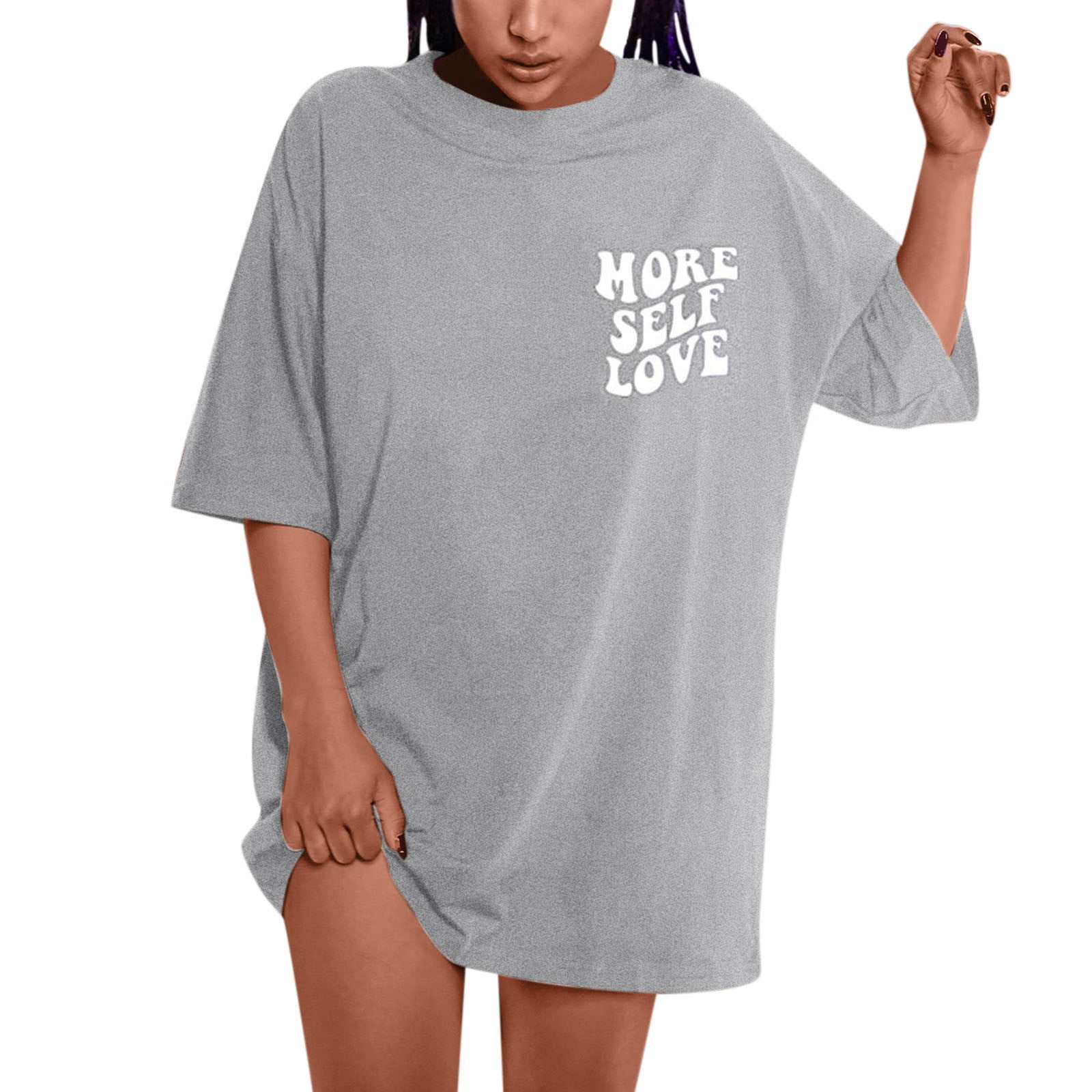 HSMQHJWE Womens Loose Tshirt Long Sleeves Women'S Fashion Printed Drop  Slogan T-Shirt Shoulder Oversized Graphic Tee Women'S Blouse Cute Teen Girl  