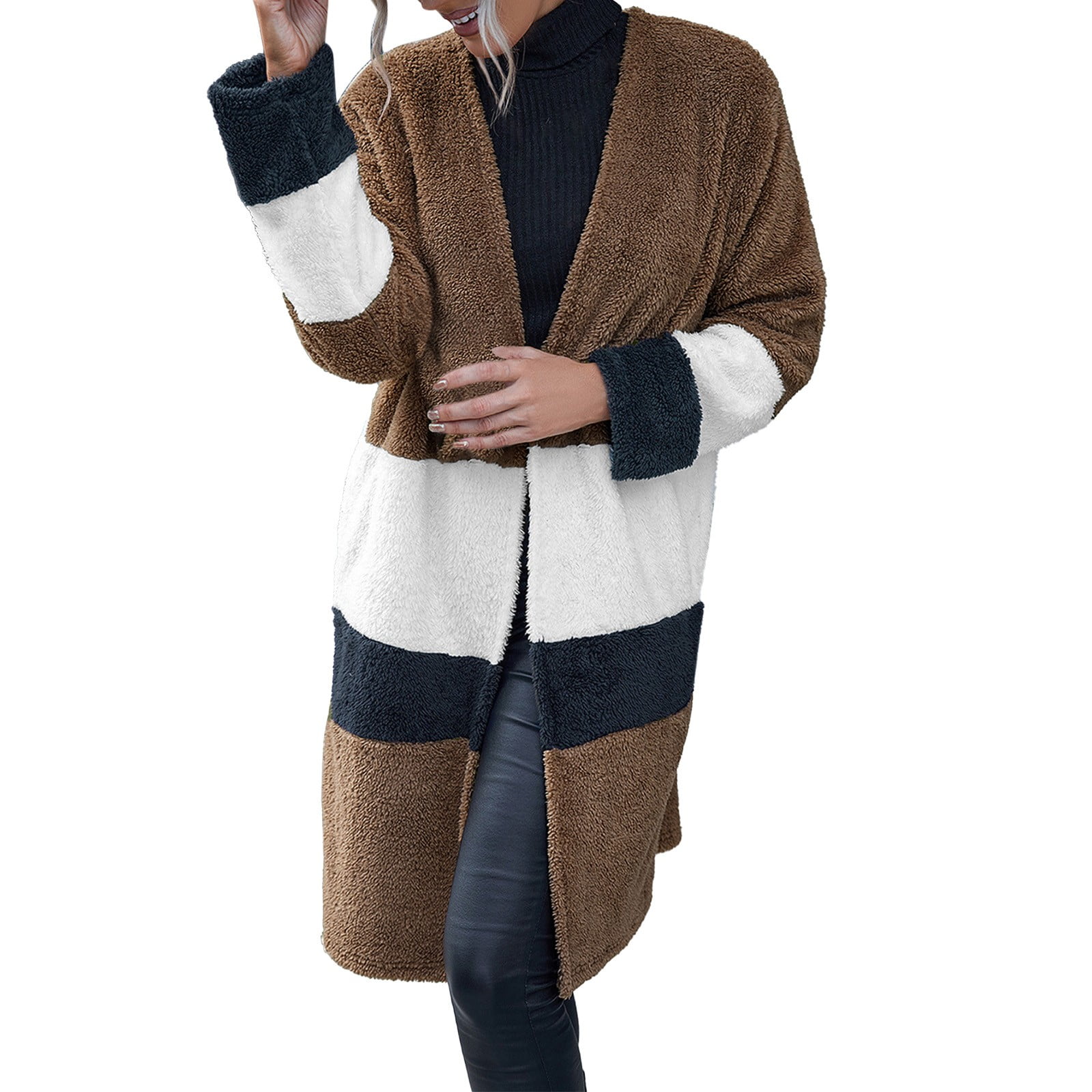 HSMQHJWE Sweater With Elbow Patches Women Long Coat Women Winter