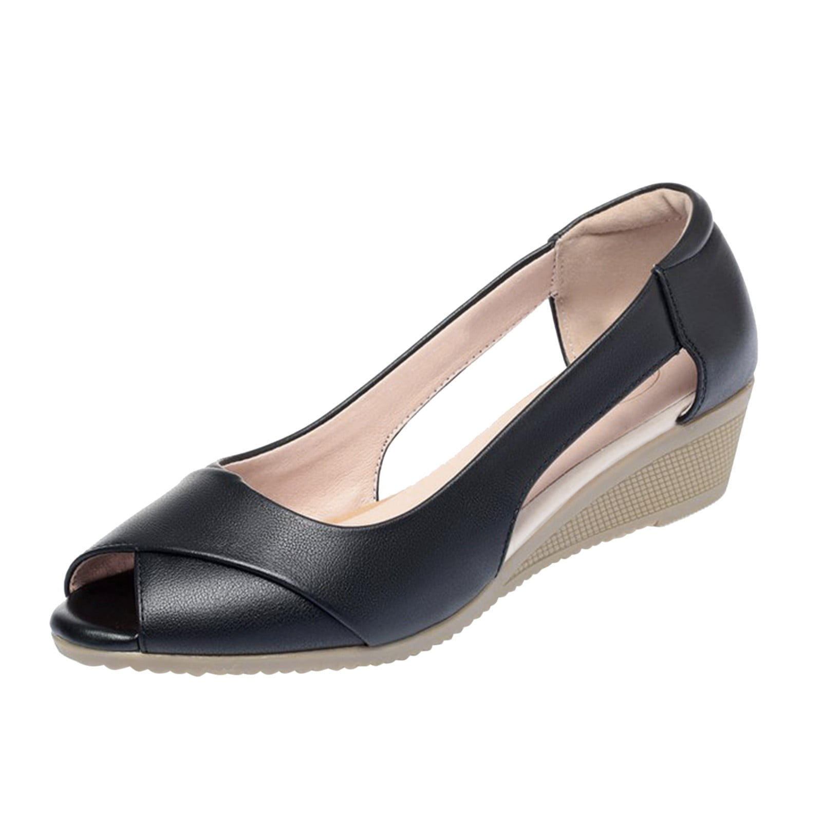 slip on wedges women's shoes
