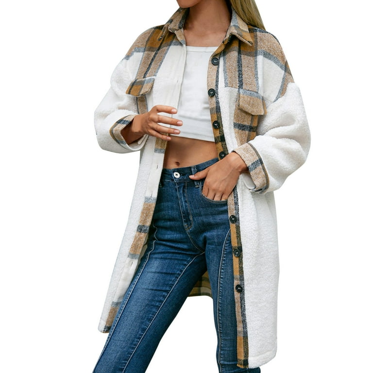 Casual Lapel Double Buckle Plaid Overcoat Casual Lapel Double Buckle Plaid Overcoat