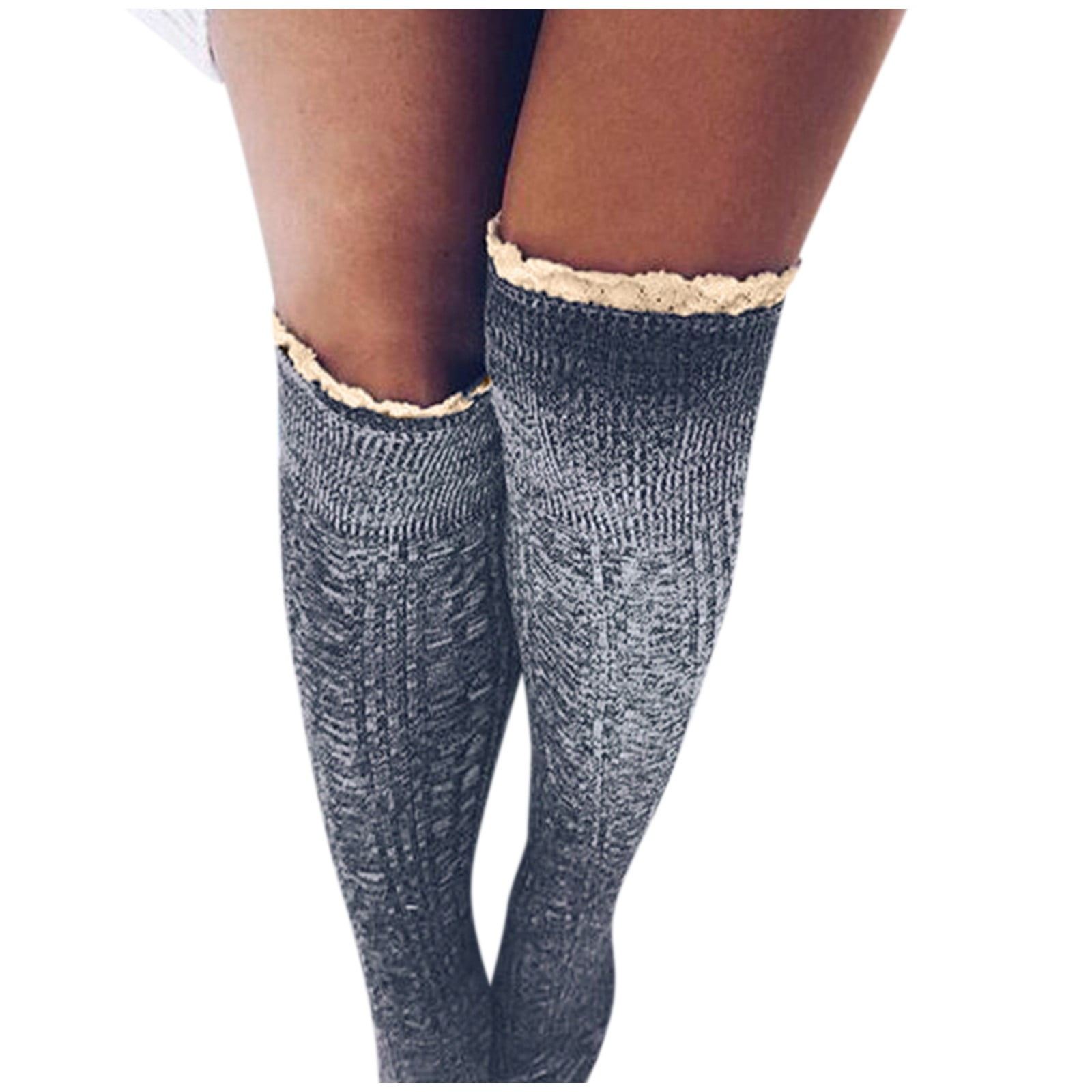 HSMQHJWE Womens Socks Black Over The Calf Socks For Women Thigh ...