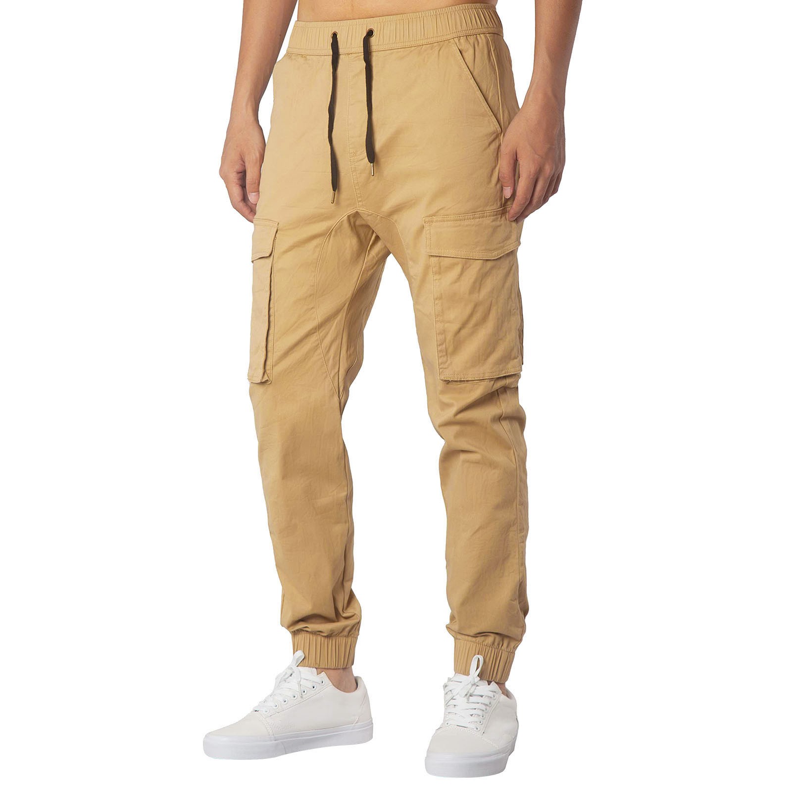 HSMQHJWE Work Cargo Pants Men Heavy Sweatpants For Men Mens Four Seasons Street Leisure Sports Multi Pocket Drawstring Strap Solid Color Woven Cargo Pants Walmart