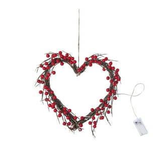 ZEAVAN Wreath Frame Solid Wall Hanging Metal Heart Shaped Wire