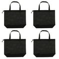 thumbnail image 1 of HSMYANK by HSMYANK Unisex Polyester Mesh Drawstring Tote Handbag, Black, 4 Piece, 1 of 8