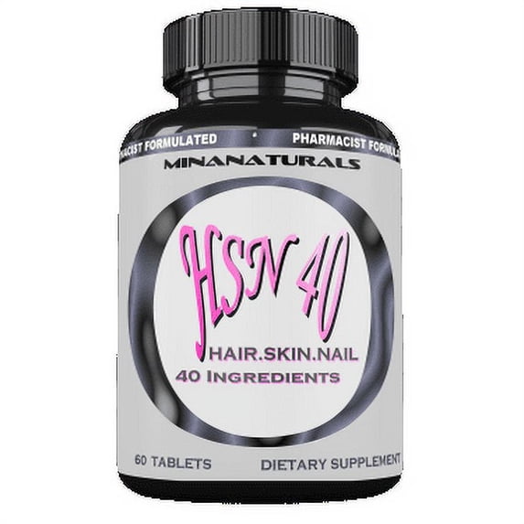 Minanaturals HSN 40 Hair Growth Supplement, Biotin 10000 mcg, Keratin, Collagen, 60 Tablets