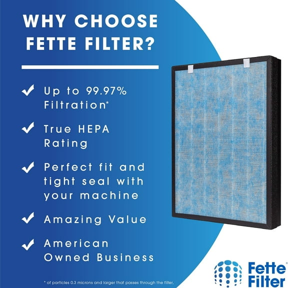 HSP002 True HEPA H13 Air Filter Compatible with HSP002 Smart Air Purifier - 4-Stage Filtration, 1 Filter