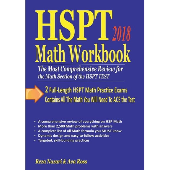 Pre-Owned HSPT Math Workbook 2018: The Most Comprehensive Review for the Math Section of the HSPT TEST (Paperback)
