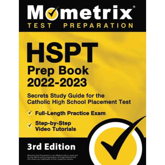 Pre-Owned HSPT Prep Book 2022-2023 - Secrets Study Guide for the Catholic High School Placement Test, Full-Length Practice Exam, S, (Paperback)