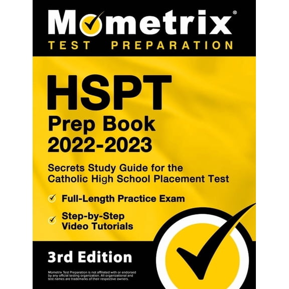 Pre-Owned HSPT Prep Book 2022-2023 - Secrets Study Guide for the Catholic High School Placement Test, Full-Length Practice Exam, S, (Paperback)