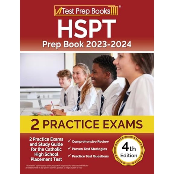 Pre-Owned HSPT Prep Book 2024-2025: 2 Practice Exams and Study Guide for the Catholic High School Placement Test [4th Edition] (Paperback) 1637759193 9781637759196