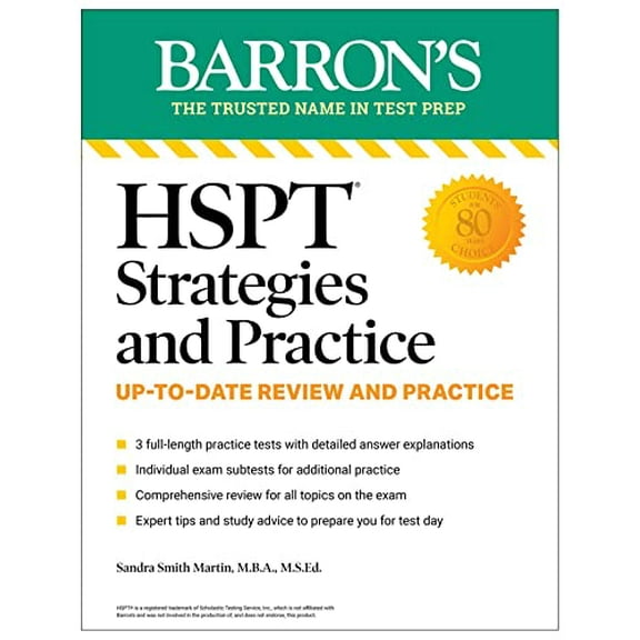Pre-Owned HSPT Strategies and Practice, Second Edition: Prep Book with 3 Practice Tests + Comprehensive Review (Paperback) by Sandra Martin
