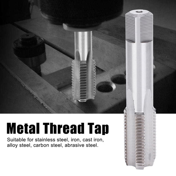 HSS 1/4-19 Thread Tap for Pipe Repair - 2.6" Length, 19 TPI, Metric 1.33mm Pitch