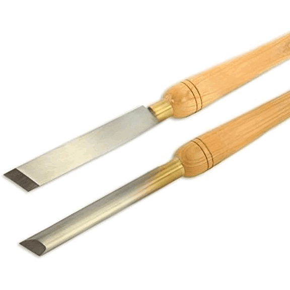 HSS, 2 Piece Skew Chisel Set (1" Standard and 3/4" Oval), Standard Series Woodturning Tools$$Tools & Hardware Other