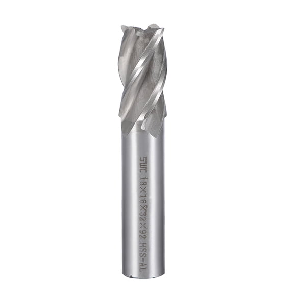 HSS-AL 4 Flute Straight End Mill Cutter CNC Router Bit, 18 x 16 x 32mm