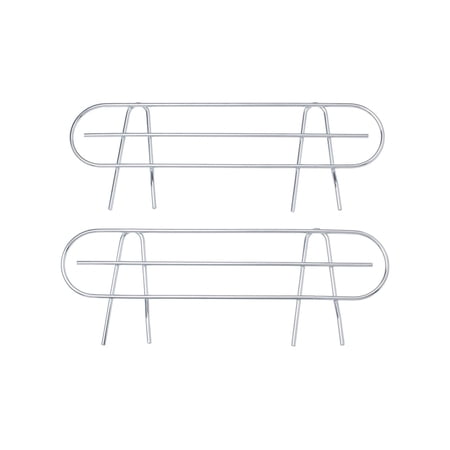 HSS Add-on Wire Shelf Side Ledge Fits 18" Deep Wire Shelf Chrome 2-Pack, Hardware