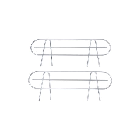 HSS Add-on Wire Shelf Side Ledge Fits on 16" Wide Shelf Chrome 2-Pack, Hardware