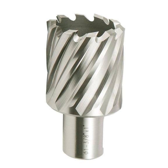 HSS Annular Cutter 1-3/8 in. x 1 in. Cutting Depth With Weldon Shank