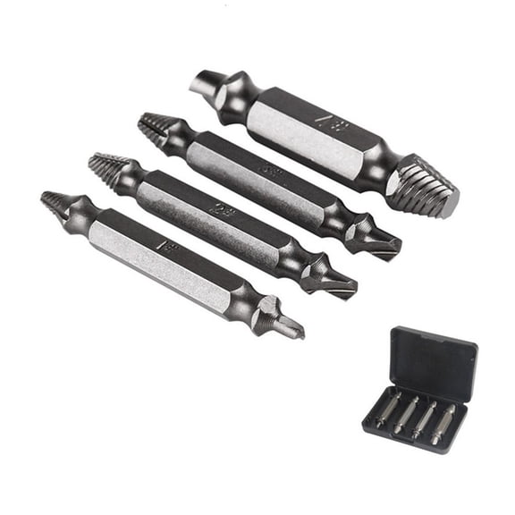 HSS Bolt Extractor Screw Remover Set Used with Electric Hand Drill Wrench for House Construction Work Wear Resistance