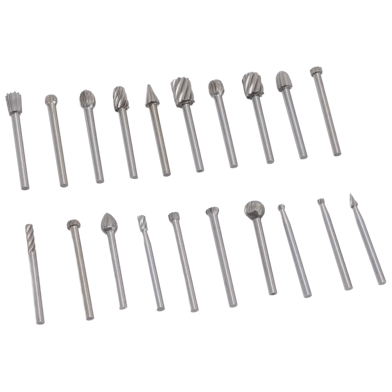 HSS Burr Set, 20Pcs Safe Wood Carving Drill Bit For Chamfering