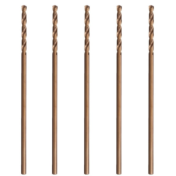 HSS Cobalt Drill Bit Aircraft Extension Long 5Pcs 1/8 in. x 6 in.