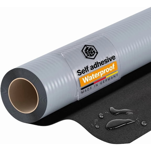 HSS EPDM Roofing Membrane EasyStick - Reinforced - Waterproof - self-Adhesive - Longlasting flatroof Sheet - Black - 39 inch x 16 feet
