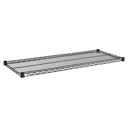 HSS Extra Wire Shelf 16"x48", Fits 1" Pole Diameter, Black, Capacity 600 lbs