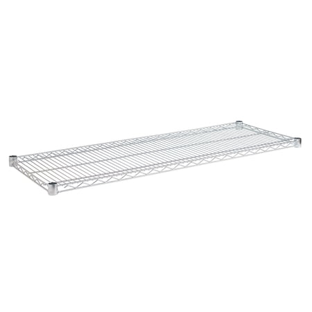 HSS Extra Wire Shelf 16"x48", Fits 1" Pole Diameter Chrome, Capacity 600 lbs