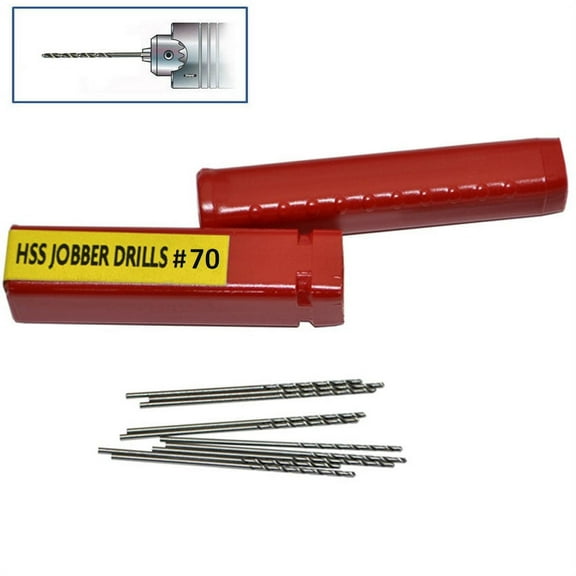 HSS Jobbers Twist Drill Size # 70, 0.71mm, 0.028' Made in The U.K. PK/10